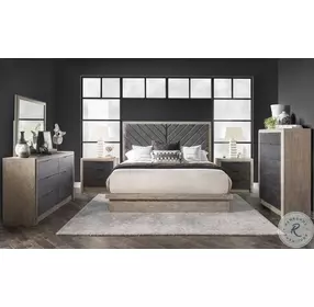 Halifax Flax And Java California King Upholstered Panel Bed