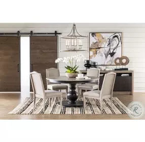 Halifax Beige And Java Upholstered Side Chair Set Of 2