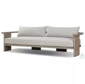 Tahana Hayes Fog 96" Performance Fabric Upholstered Outdoor Sofa