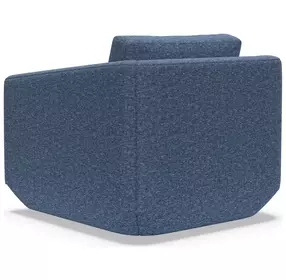 Veronica Blue Upholstered Swivel Chair