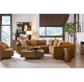 Veronica Brown 3 Piece Modular Sectional with Pillows
