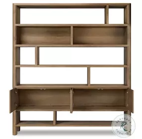 Noeline Worn Oak Wide Bookcase