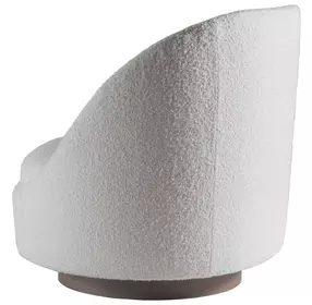 Genevieve White Upholstered Swivel Chair