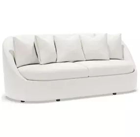 Genevieve Ivory 87" Sofa with Pillows