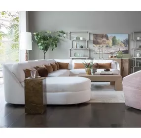 Ava White 4 Piece Modular Sectional with Pillows