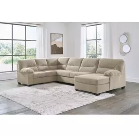SimpleJoy Sand 3 Piece Modular Sectional with RAF Chaise