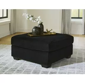 SimpleJoy Onyx Upholstered Square Oversized Accent Ottoman