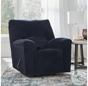 SimpleJoy Navy Rocker Recliner