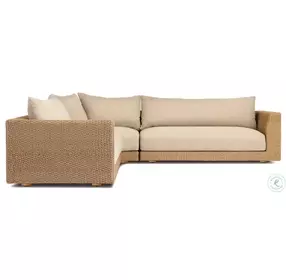 Sylvan Casa Cream Outdoor 3 Piece Sectional