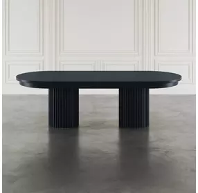 Auden Black Extendable Oval Dining Table