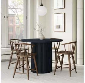 Auden Black 48" Round Counter Height Dining Table