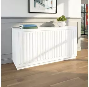 Maven White Fluted 4 Door Sideboard