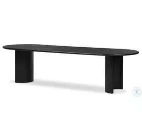 Paden Aged Black Acacia 118" Oval Dining Table