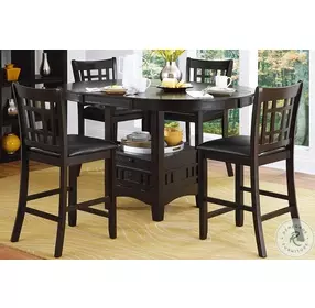 Junipero Dark Cherry Counter Height Chair Set of 2