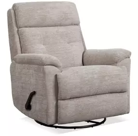 Sophisticated Oat Performance Fabric Swivel Gliding Recliner