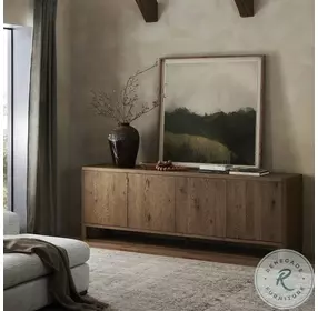 Noeline Resawn Worn Oak 4 Door Sideboard
