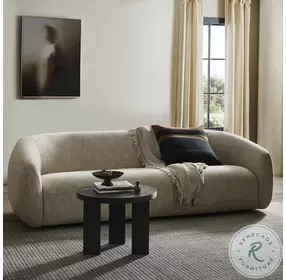 Channing Yuma Cream Performance Fabric 100" Upholstered Sofa