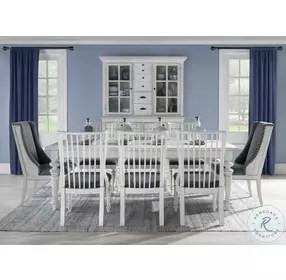 Cottage Park Aged White Upholstered Host Chair Set Of 2