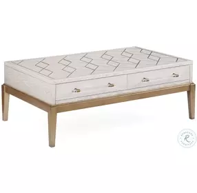 Perrine Soft White And Antique Gold Occasional Table Set