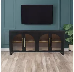 Archimedes Black 4 Door 70" Sideboard