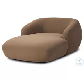 Channing Crypton Nomad Mushroom Performance Fabric 53" Upholstered Chaise
