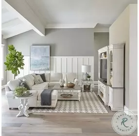 Magnolia Manor Antique White And Weathered Bark End Table