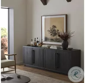 Adolfo Modern Black Ash 4 Door Sideboard
