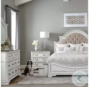 Magnolia Manor Antique White And Weathered Bark Pet Steps