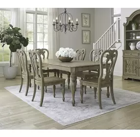 Southern Manor Weathered Bisque 7 Piece Extendable Rectangular Dining Set