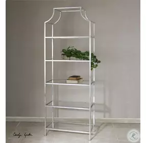 Verosa Bright Silver Leaf Etagere