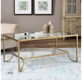 Katina Antique Gold Leaf Cocktail Table