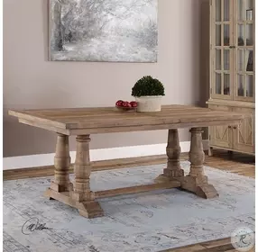 Stratford Stony Gray Wash Rectangular Dining Table