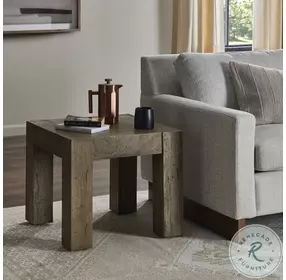 Abaso Rustic Wormwood Oak Square End Table