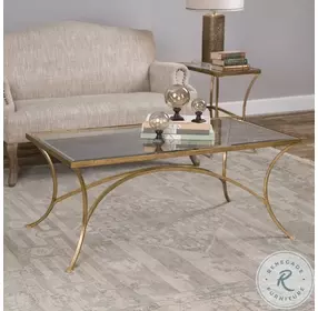 Alayna Antique Gold Leaf Cocktail Table