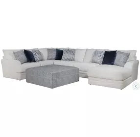 Polaris Sugar Performance Fabric Large Sectional with RAF Chaise