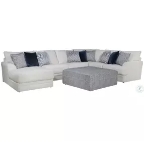 Polaris Sugar Performance Fabric Large Sectional with RAF Section