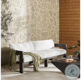 Jackson Alessi Linen 96" Upholstered Outdoor Metal Sofa