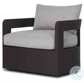 Jackson Concha Fog Outdoor Metal Swivel Chair