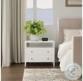 Avery Coconut Milk 2 Drawer Nightstand