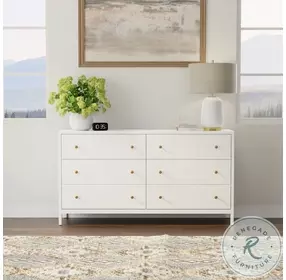 Avery Coconut Milk 6 Drawer Dresser
