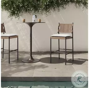 Miller Liller Flax Outdoor Woven Bar Stool