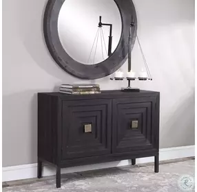 Aiken Dark Ebony Stain 2 Door Accent Cabinet