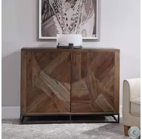 Ryder Walnut Stain 2 Door Accent Cabinet