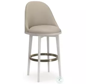 Another Round Ivory and Moonstone Swivel Bar Stool