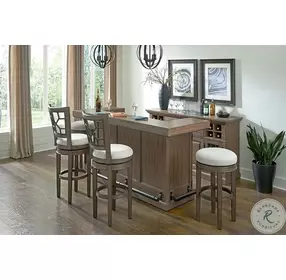 Sundance White Swivel Bar Stool