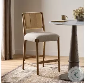 Rothler Alcala Wheat Performance Fabric Bar Stool
