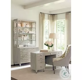 Greystone Soft Pearl Gray Dylan Demilune Desk