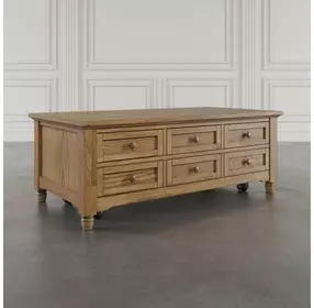 Brentwood Cascade Oak Rectangular Cocktail Table