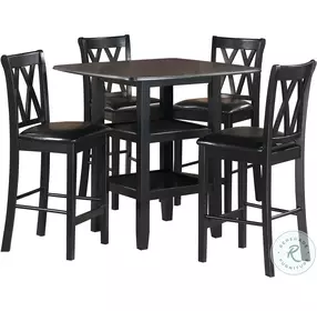 Norman Black 5 Piece Counter Height Set