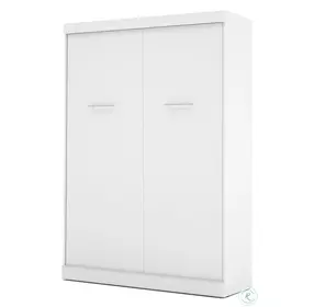 Nebula White Full Wall Bed